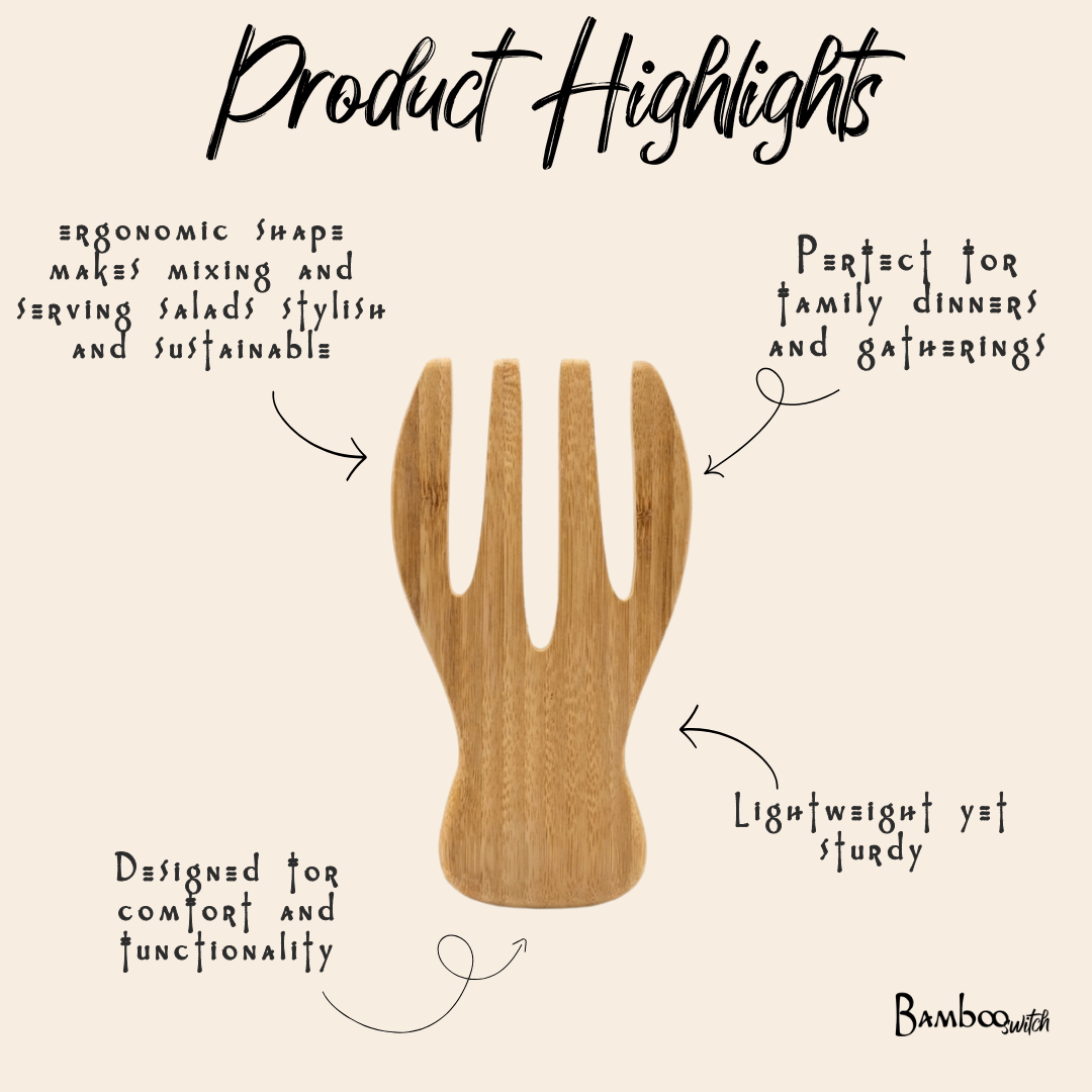 Bamboo Salad Hands Set | Faire Market Bestseller