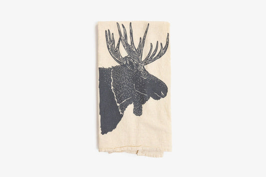 Moose Profile Tea Towel