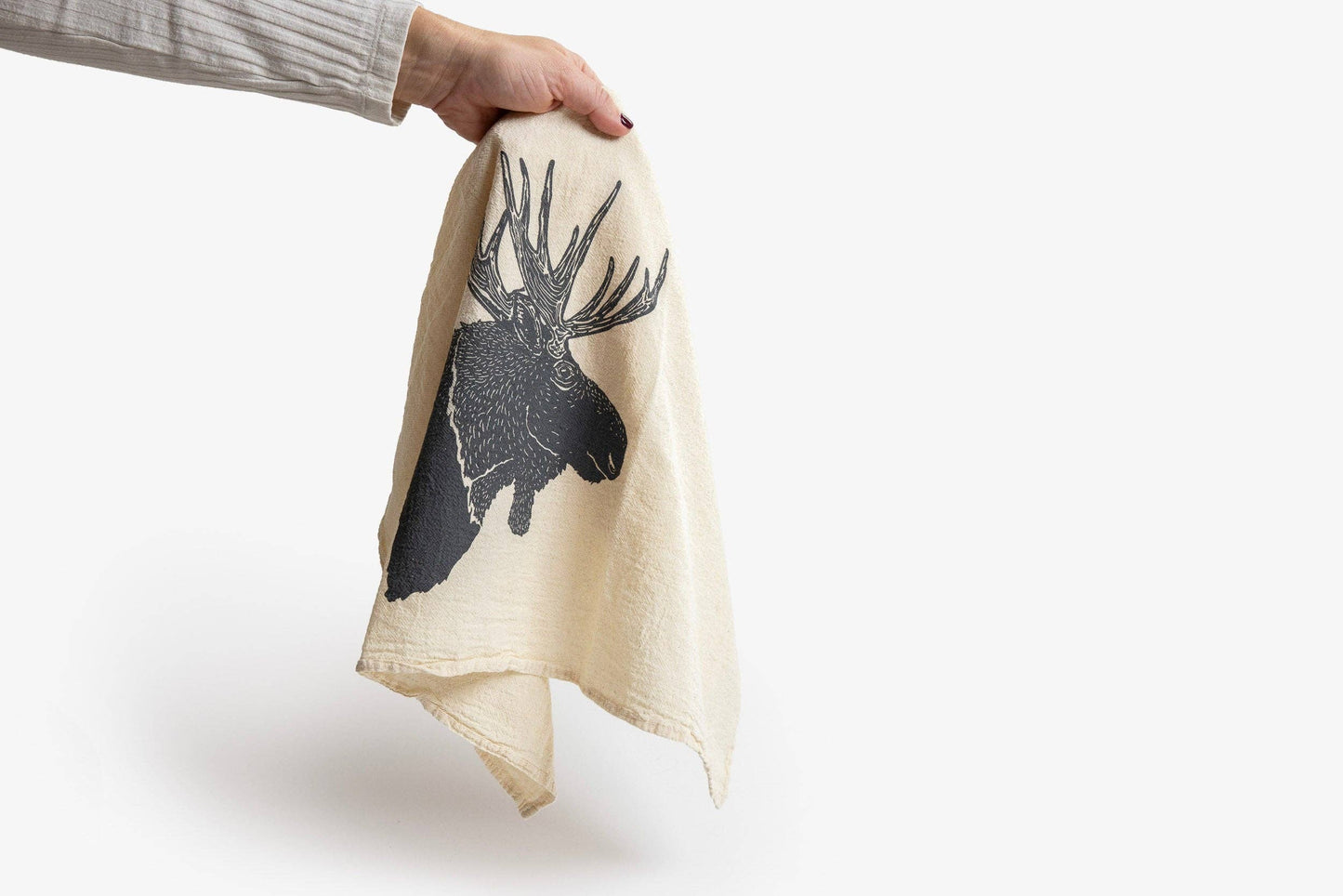 Moose Profile Tea Towel