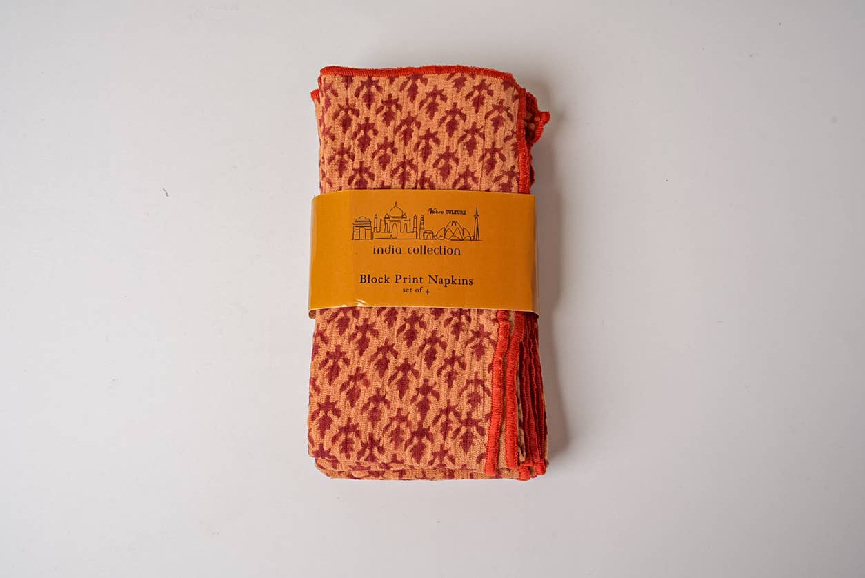 Punjabi Block Print Napkins - Set of 4
