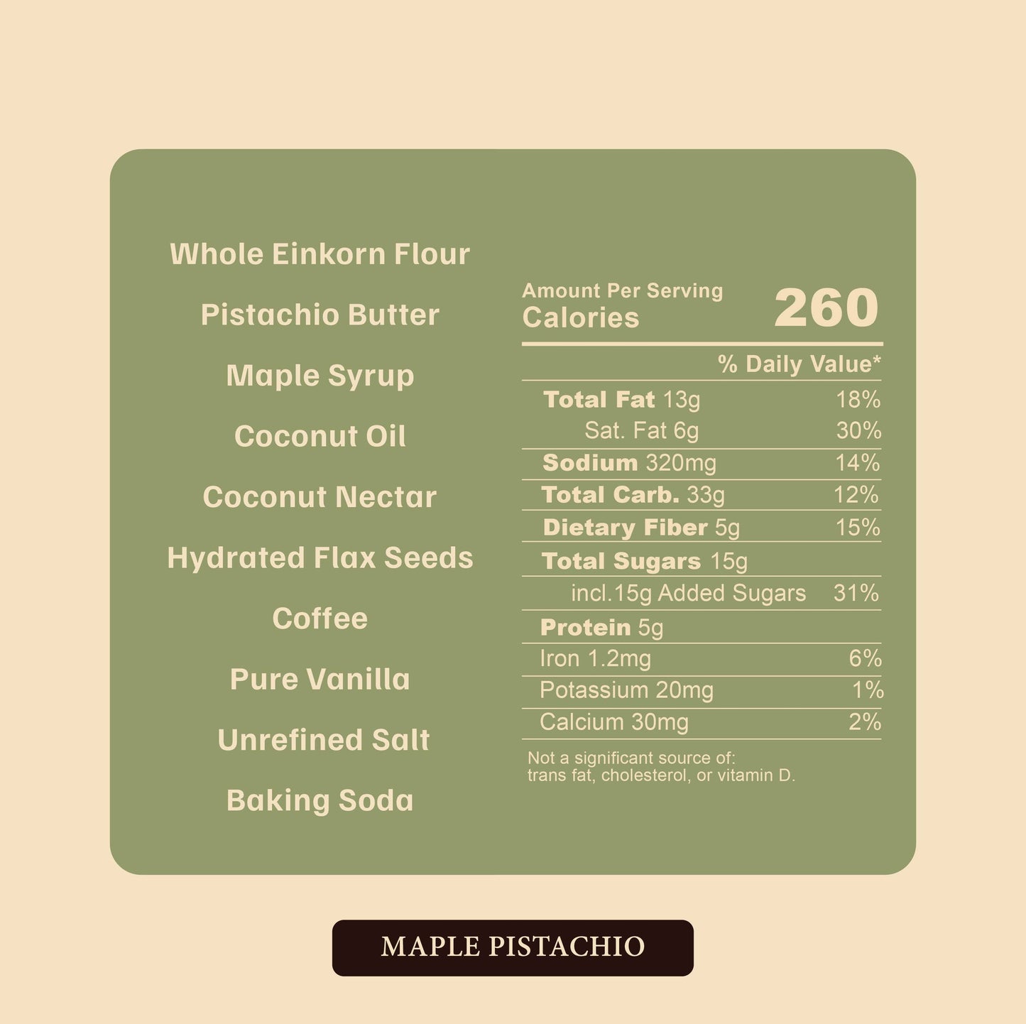 Maple Pistachio Clean Cookie