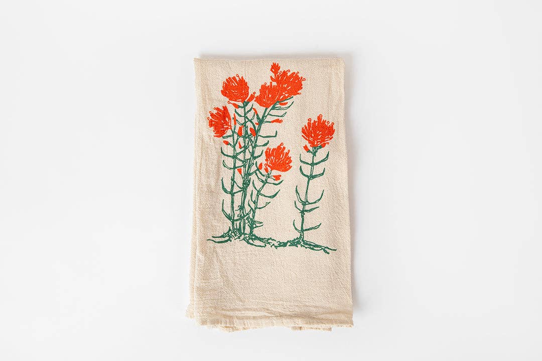 Indian Paintbrush Tea Towel