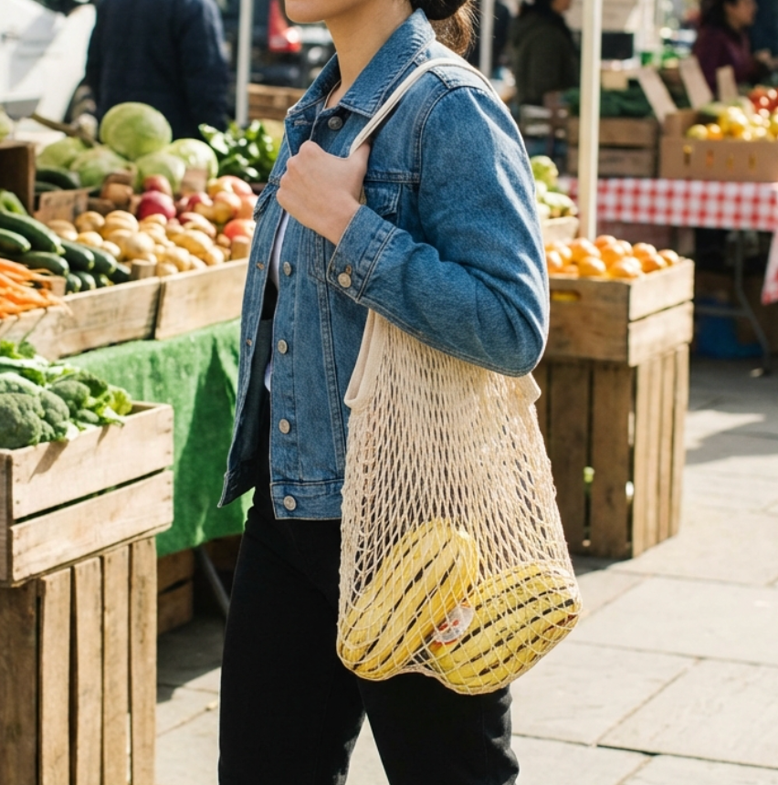 Organic Cotton Net Grocery Bag