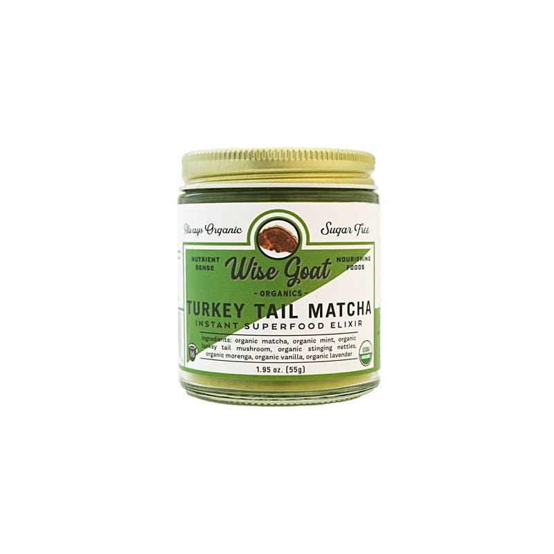 Turkey Tail Mint Matcha Superfood Powder