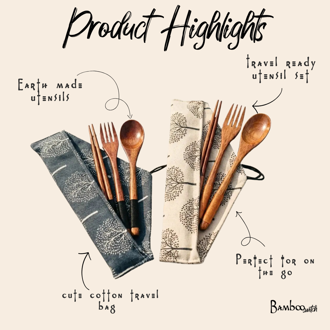 Coconut Utensil Cutlery Set | Earth Day Bestseller