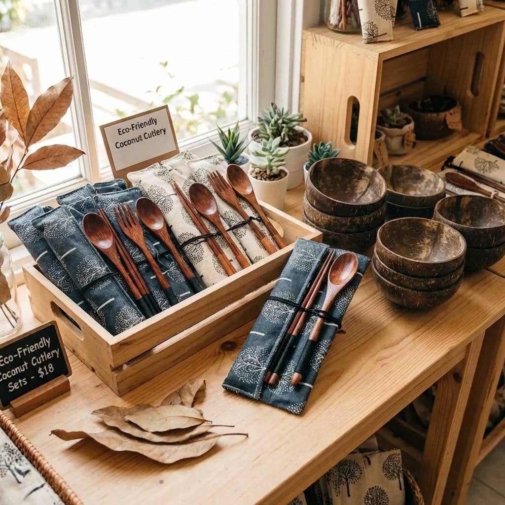 Coconut Utensil Cutlery Set | Earth Day Bestseller