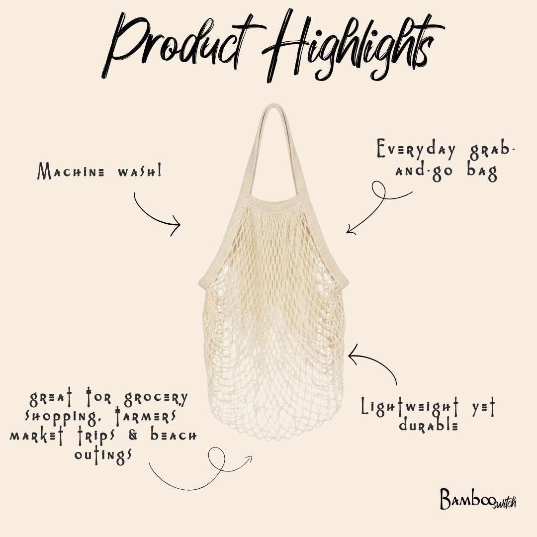 Organic Cotton Net Grocery Bag