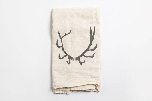Antler Design Tea Towel