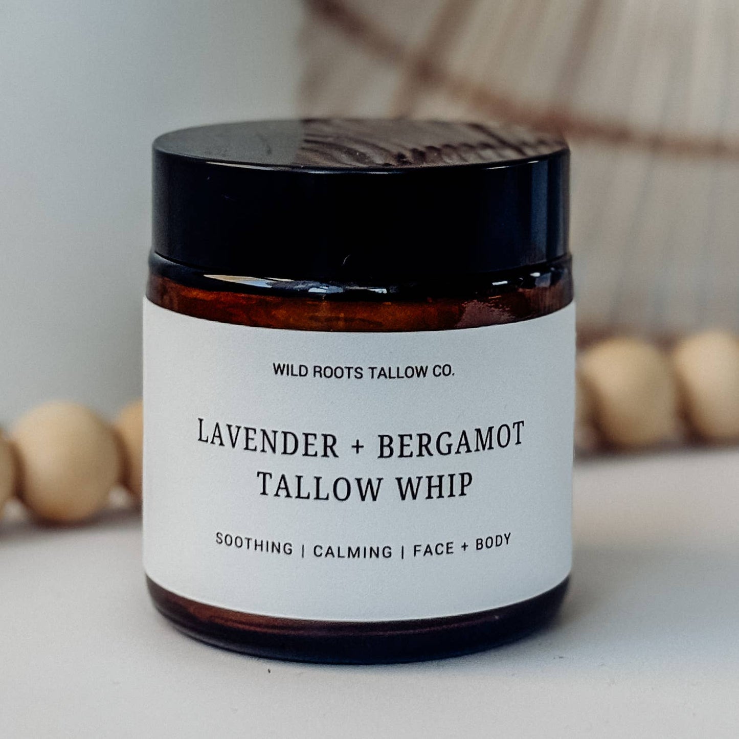 Lavender & Bergamot Tallow Body Butter | Calming Body Whip