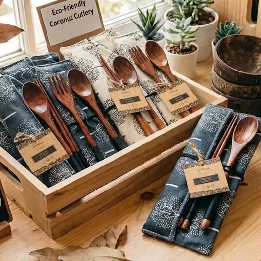 Coconut Utensil Cutlery Set | Earth Day Bestseller