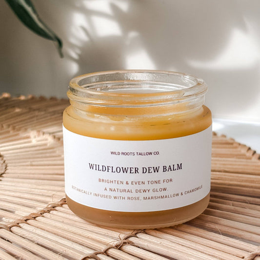 Wildflower Dew Herbal Face Balm with Mango Butter and Tallow