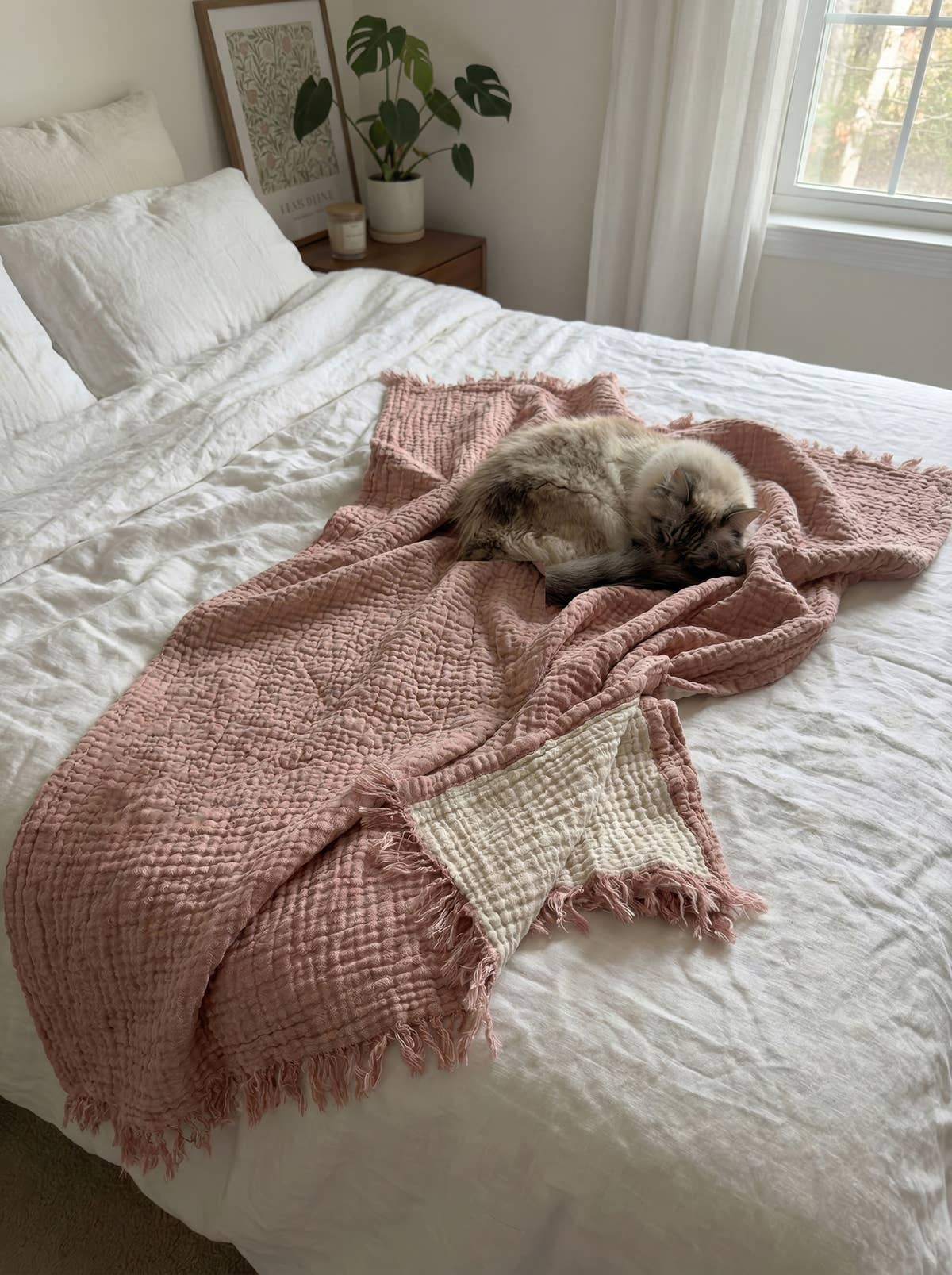 4 Layer Muslin Cotton Throw Blanket