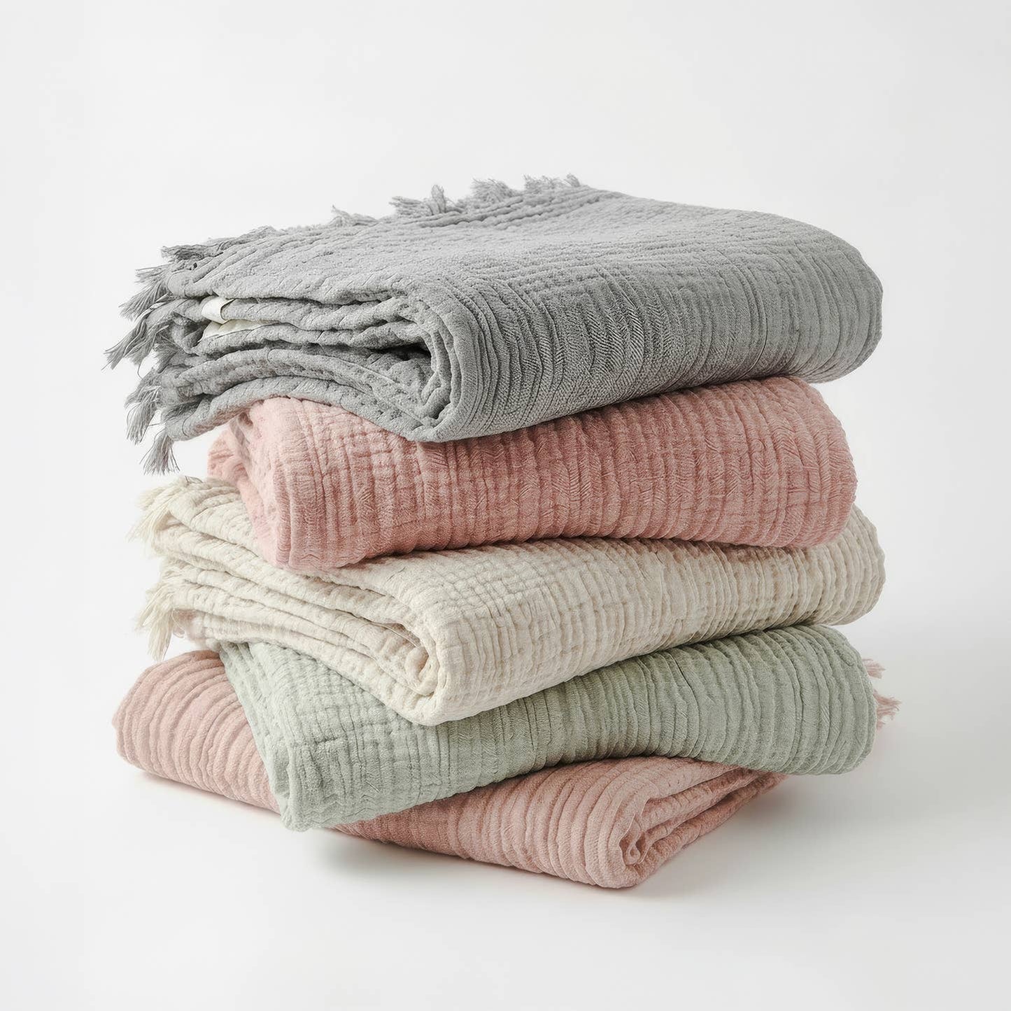 4 Layer Muslin Cotton Throw Blanket