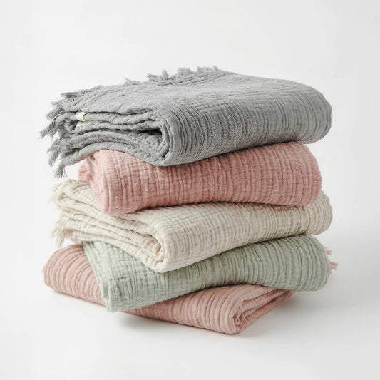 4 Layer Muslin Cotton Throw Blanket